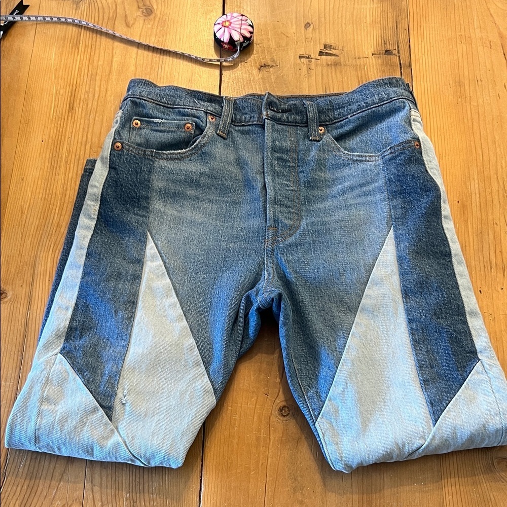 Levi's Two-Tone Blue Straight Leg Jeans